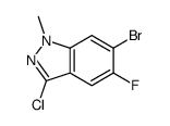 6-Bromo-3-chloro-5-fluoro-1-methyl-1H-indazole structure