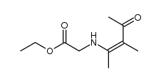 ethyl N-(1,2-dimethyl-3-oxo-1-butenyl)glycinate结构式