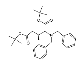 (2R,3S)-di-tert-butyl 2-(dibenzylamino)-3-methylpentanedioate结构式