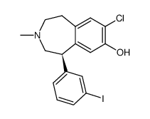 R-(+)-7-chloro-8-hydroxy-1-(3'-iodophenyl)-3-methyl-2,3,4,5-tetrahydro-1H-3-benzazepine Structure