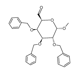 methyl 2,3,4-tri-O-benzyl-α-D-galacto-hexodialdo-1,5-pyranoside Structure