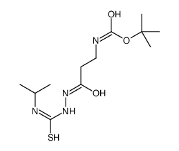 tert-Butyl 3-(2-(isopropylcarbamothioyl)hydrazinyl)-3-oxopropylcarbamate结构式