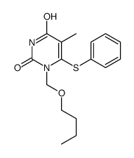 1-(butoxymethyl)-5-methyl-6-phenylsulfanylpyrimidine-2,4-dione Structure