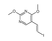 (E)-5-(2-iodovinyl)-2,4-dimethoxypyrimidine结构式