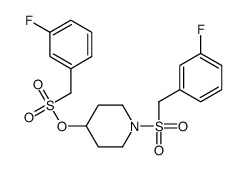 [1-[(3-fluorophenyl)methylsulfonyl]piperidin-4-yl] (3-fluorophenyl)methanesulfonate structure