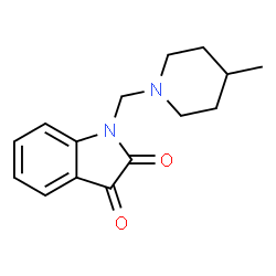 1-((4-methylpiperidin-1-yl)methyl)indoline-2,3-dione Structure