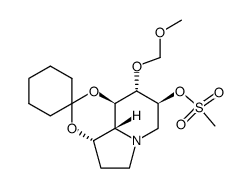 1,8-O-cyclohexylidene-6-O-methanesulfonyl-7-O-methoxymethylcastanospermine Structure