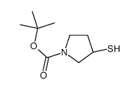 (S)-3-巯基吡咯烷-1-羧酸叔丁酯结构式