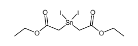 bis-ethoxycarbonylmethyl tin (2+), diiodide Structure