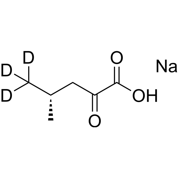 α-Ketoisohexanoic acid-d3 sodium结构式