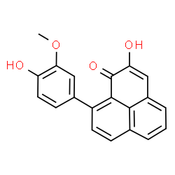 2-Hydroxy-9-(4-hydroxy-3-methoxyphenyl)-1H-phenalen-1-one Structure