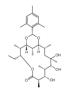 (9S)-9,11-O-[(R)-2,4,6-trimethylbenzylidene]-9-dihydroerythronolide B结构式