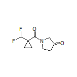 1-[1-(二氟甲基)环丙烷羰基]吡咯烷-3-酮结构式