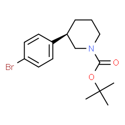 (R)-3-(4-溴苯基)哌啶-1-甲酸叔丁酯结构式