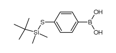 4-[(dimethyl-tert-butyl-silyl)thio]-phenylboronic acid Structure