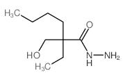 Hexanoic acid,2-ethyl-2-(hydroxymethyl)-, hydrazide结构式