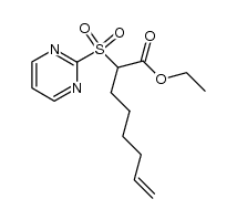 ethyl 2-(pyrimidin-2-ylsulfonyl)oct-7-enoate结构式