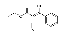 Ethyl 3-chloro-2-cyano-3-phenylpropenoate Structure