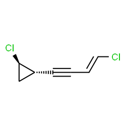 Cyclopropane, 1-chloro-2-[(3E)-4-chloro-3-buten-1-ynyl]-, (1R,2S)- (9CI)结构式