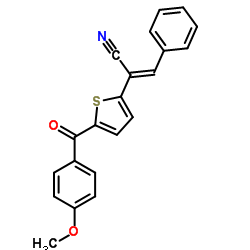 (2E)-2-[5-(4-Methoxybenzoyl)-2-thienyl]-3-phenylacrylonitrile Structure