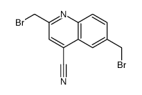 4-Quinolinecarbonitrile,2,6-bis(bromomethyl)-结构式