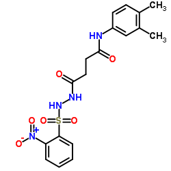 N-(3,4-Dimethylphenyl)-4-{2-[(2-nitrophenyl)sulfonyl]hydrazino}-4-oxobutanamide结构式