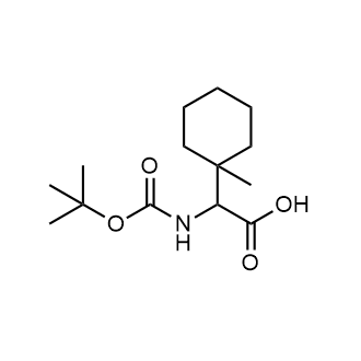 2-((Tert-butoxycarbonyl)amino)-2-(1-methylcyclohexyl)acetic acid structure