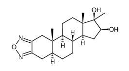 16β,17β-dihydroxy-17α-methyl-5α-andostano[2,3-c]-furazan Structure