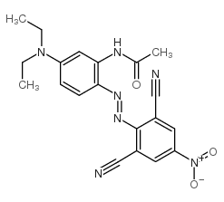 N-[2-[(2,6-dicyano-4-nitrophenyl)azo]-5-(diethylamino)phenyl]acetamide Structure