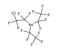 bis(pentafluoroethyl)(2-chlorotetrafluoroethyl)arsine结构式