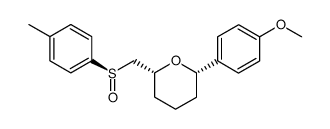 [2S,6R,(S)R]-2-(p-methoxyphenyl)-6-[(p-tolylsulfinyl)methyl]tetrahydropyran结构式