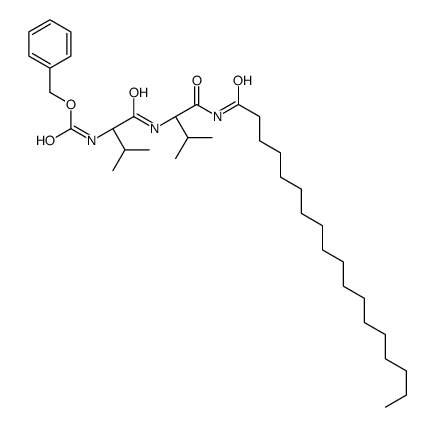 benzyl N-[(2S)-3-methyl-1-[[(2S)-3-methyl-1-(octadecanoylamino)-1-oxobutan-2-yl]amino]-1-oxobutan-2-yl]carbamate Structure