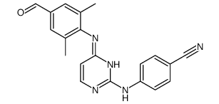 4-({4-[(4-Formyl-2,6-dimethylphenyl)amino]-2-pyrimidinyl}amino)be nzonitrile Structure