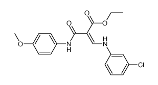 2-(3-chloro-anilinomethylene)-N-(4-methoxy-phenyl)-malonamic acid ethyl ester Structure