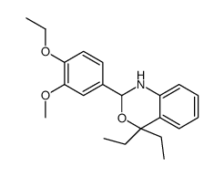 2-(4-ethoxy-3-methoxyphenyl)-4,4-diethyl-1,2-dihydro-3,1-benzoxazine Structure