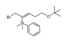 [(Z)-1-bromomethyl-4-tert-butoxybut-1-enyl]dimethyl(phenyl)silane结构式