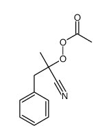 Peracetic acid 1-cyano-1-methyl-2-phenylethyl ester Structure