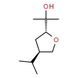 2-Furanmethanol,tetrahydro-alpha,alpha-dimethyl-4-(1-methylethyl)-,(2R,4R)-rel-(9CI) Structure