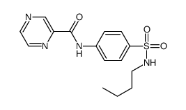 Pyrazinecarboxamide, N-[4-[(butylamino)sulfonyl]phenyl]- (9CI) Structure