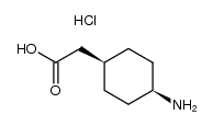 cis-4-aminocyclohexylacetic acid hydrochloride结构式