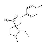 1-(β-4-Methylphenyl-ethyl)-2-ethyl-3-methylcyclopentan-1-carbonsaeure Structure