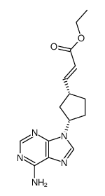 ethyl(E)-3-[(1R,3S)-3-(6-amino-9H-purin-9-yl)cyclopentyl]prop-2-enoate Structure