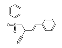 2-(benzenesulfonylmethyl)-4-phenylbut-3-enenitrile Structure