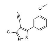 3-chloro-5-(3-methoxyphenyl)-1,2-thiazole-4-carbonitrile Structure