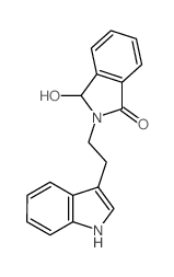 1H-Isoindol-1-one,2,3-dihydro-3-hydroxy-2-[2-(1H-indol-3-yl)ethyl]- Structure