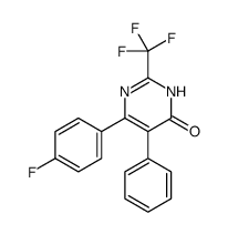 6-(4-fluorophenyl)-5-phenyl-2-(trifluoromethyl)-1H-pyrimidin-4-one结构式