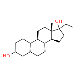 17 alpha-ethyl-5 xi-estrane-3 xi,17 beta-diol Structure