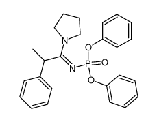 diphenyl N-[2-phenyl-1-(1-pyrrolidinyl)propylidene]phosphoramidate结构式