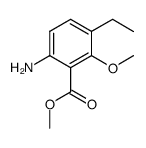 Benzoic acid, 6-amino-3-ethyl-2-methoxy-, methyl ester (9CI) Structure