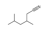 3,5-dimethylhexanenitrile Structure